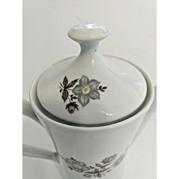 Vintage Bavarian Porcelan Tea Pot H.Waldenberg Hand Painted 8 1/2" Tall - Picture 5 of 12